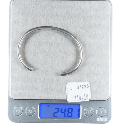 6.3" Vintage Navajo sterling silver sturdy stacker cuff bracelet