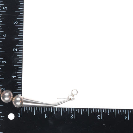 24" Vintage Navajo pearls/spiderweb turquoise beaded necklace handmade beads