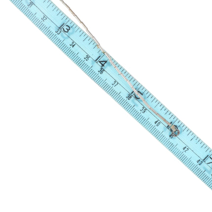 16" Vintage Native American sterling silver shell heishi turquoise tab necklace