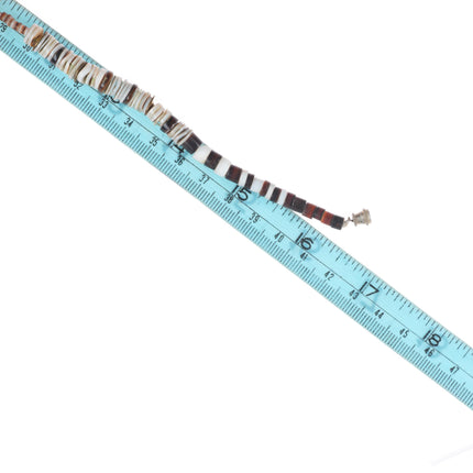 16.5" & 23" Vintage Santo Domingo Pueblo Heishi shell necklaces bird fetish