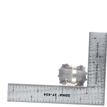 sz9 Vintage  NF Zuni sterling silver snake eye turquoise 18 stone ring