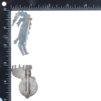 Vintage Native American/Southeastern sterling silver figural pin/brooch lot