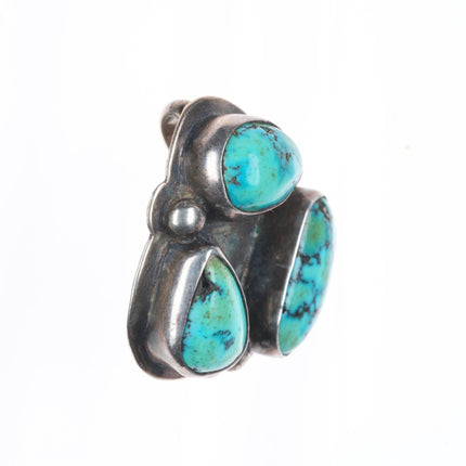 JB Southwestern/Native American Modernist sterling silver turquoise pendant