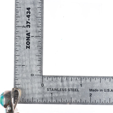 JB Southwestern/Native American Modernist sterling silver turquoise pendant