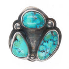 JB Southwestern/Native American Modernist sterling silver turquoise pendant