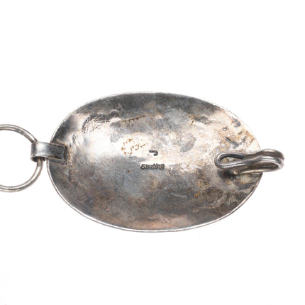 25.5" Vintage Navajo sterling silver onyx concho link hatband/belt