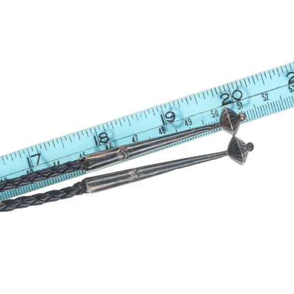 c1960 c-31 Bisbee turquoise Navajo sterling silver bolo tie