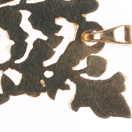 Rare Retired James Avery 14k gold Texas Bluebonnet pendant