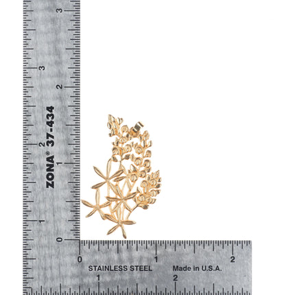 Rare Retired James Avery 14k gold Texas Bluebonnet pendant