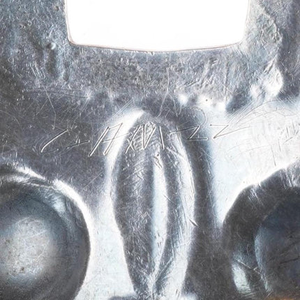 30's-40's Vintage Navajo sterling silver repousse stampwork concho belt buckle