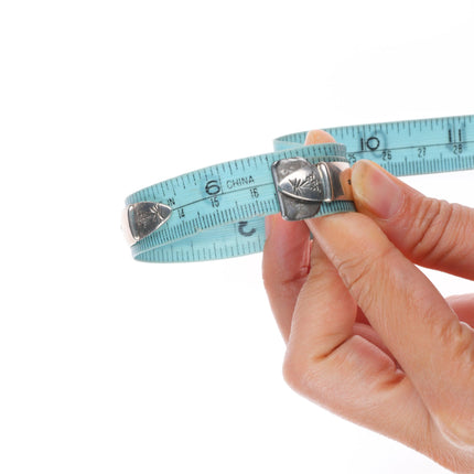 6.2" Vintage Navajo/Zuni sterling silver channel inlay/stamped cuff bracelet lot