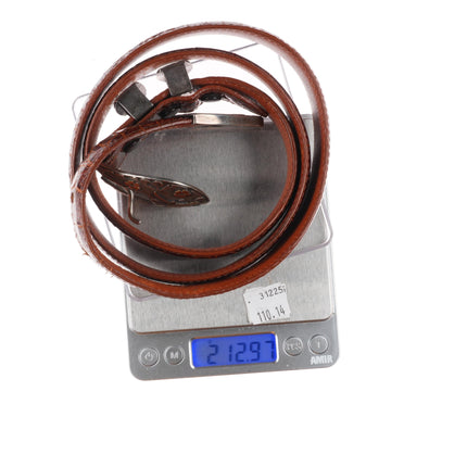 1" 14k/Sterling silver Texas Longhorn Edward Baird/Reward ranger belt buckle set