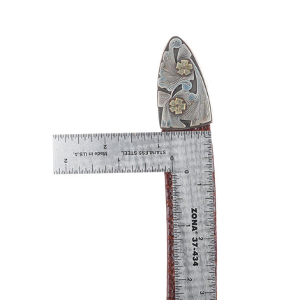 1" 14k/Sterling silver Texas Longhorn Edward Baird/Reward ranger belt buckle set