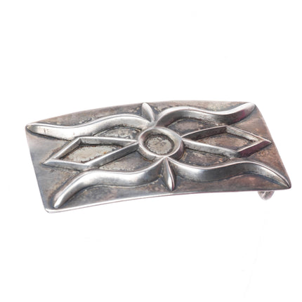 Art Lewis Choctaw vintage sterling silver ketoh belt buckle
