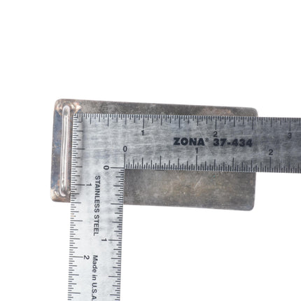 Art Lewis Choctaw vintage sterling silver ketoh belt buckle