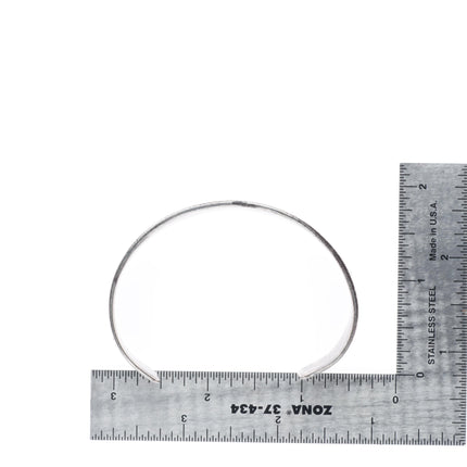 6.75" Antique Navajo Ingot silver stamped/chiseled cuff band cuff bracelet