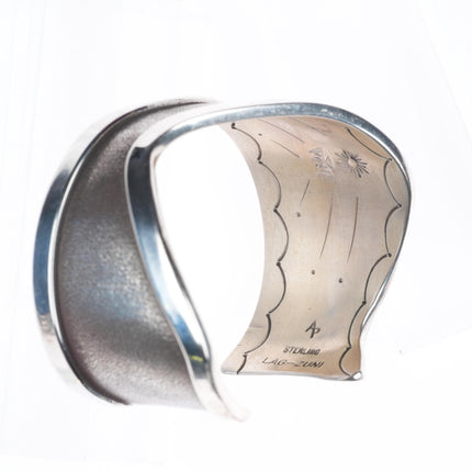 6.4" Arthur Platero Laguna Zuni modernist sterling silver cuff bracelet
