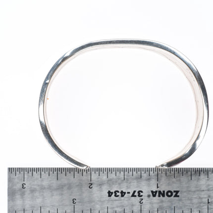 6.4" Arthur Platero Laguna Zuni modernist sterling silver cuff bracelet