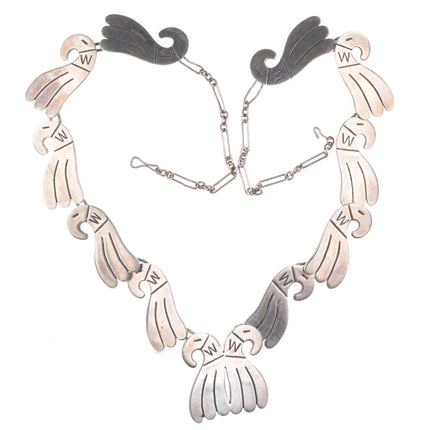 c1950's Victor Coochwytewa Hopi sterling silver 20" necklace