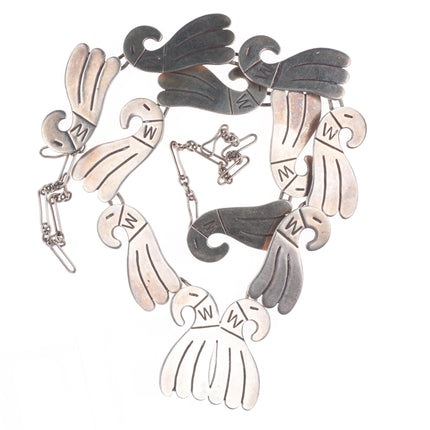 c1950's Victor Coochwytewa Hopi sterling silver 20" necklace