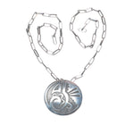 Large Vintage Hopi overlay pendant with necklace, sterling silver