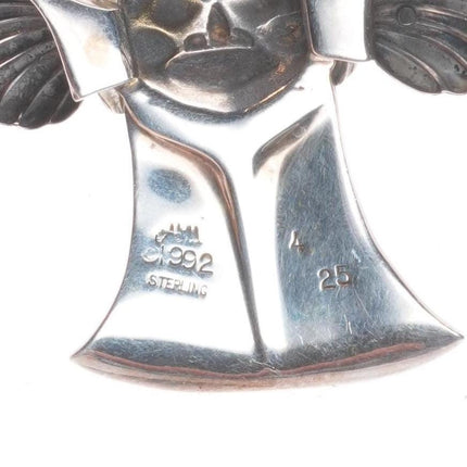 1992 Jerry Hill 4/25 Northwest Coast Sterling silver/gold abalone necklace