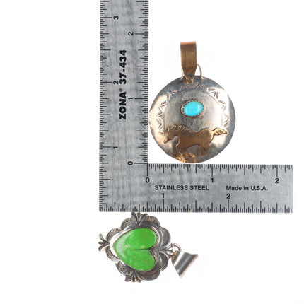 Vintage Navajo/southwestern sterling silver pendant lot/collections turquoise