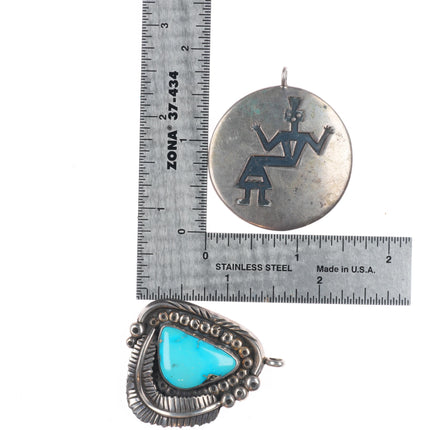 Vintage Navajo/southwestern sterling silver pendant lot/collections turquoise
