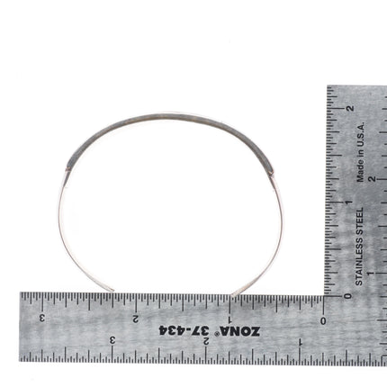 6.5" Andrew Dewa Zuni sterling silver intarsia inlay cuff bracelet turquoise