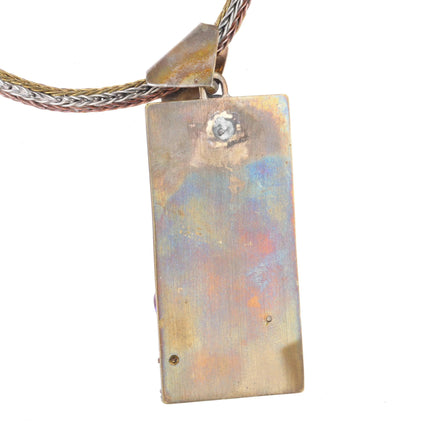 Howard Sice Hopi/Laguna Sterling silver/mixed metal copper pendant/necklace