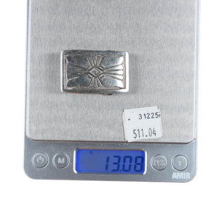 Vintage DB Navajo sterling silver small belt buckle