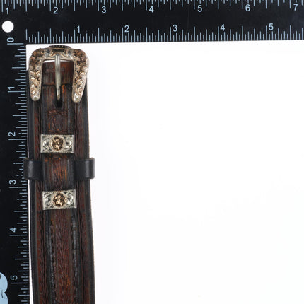 3/4" 10k gold/Sterling silver Sunset Trails vintage ranger belt buckle set