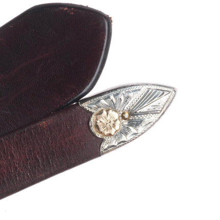 3/4" 10k gold/Sterling silver Sunset Trails vintage ranger belt buckle set m