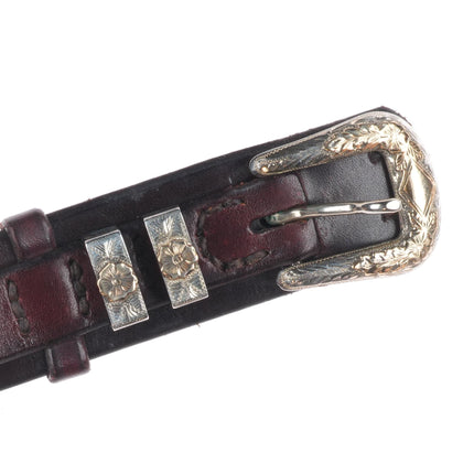 3/4" 10k gold/Sterling silver Sunset Trails vintage ranger belt buckle set m