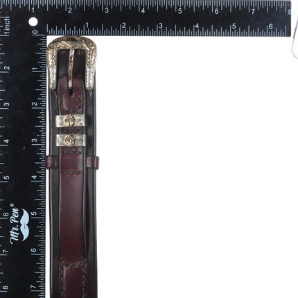 3/4" 10k gold/Sterling silver Sunset Trails vintage ranger belt buckle set m