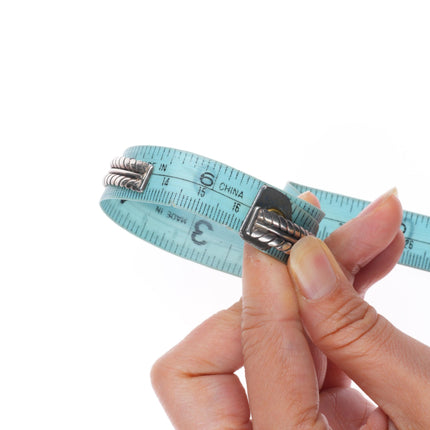 6.4" 1930's Vintage Navajo sterling silver twisted wire turquoise cuff bracelet