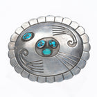 Big Vintage Navajo or Hopi Overlay belt buckle with turquoise sterling silver
