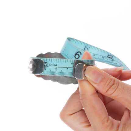 7" James McCabe Navajo sterling silver cuff bracelet w/ nice spiderweb turquoise