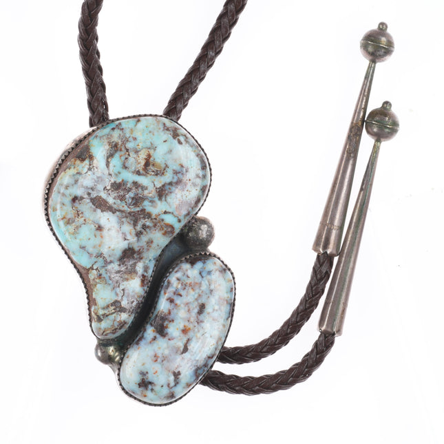 Vintage Phil Zachary Dry Creek Turquoise southwestern sterling silver bolo tie