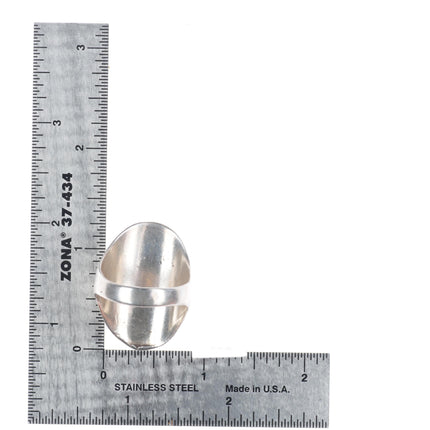 sz12 Vintage Navajo sterling silver 2 stone turquoise Men's ring