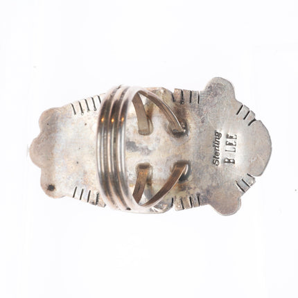 sz8 B Lee Navajo sterling silver Royston turquoise long ring