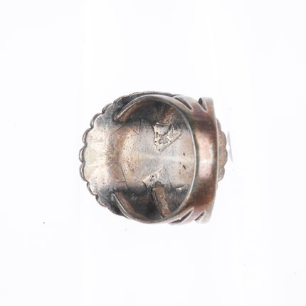 sz7 Vintage 30's-40's Lone Mountain Turquoise Navajo sterling silver ring