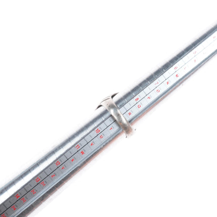 sz9 50's-60's Vintage Navajo sterling silver green turquoise long men's ring