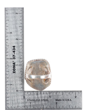 sz12 Big vintage Navajo sterling silver turquoise Men's ring