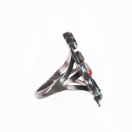 sz7 Gillerimo and Bernice Natachu Zuni vintage sterling silver knifewing ring