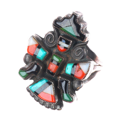 sz7 Gillerimo and Bernice Natachu Zuni vintage sterling silver knifewing ring