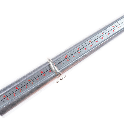 sz11 30's-40's Navajo sterling silver ring with nice turquoise triple shank