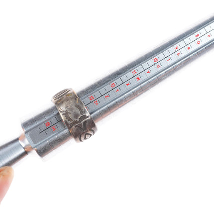 sz14 Vintage Navajo ingot/sterling silver wide band ring with nice stampwork