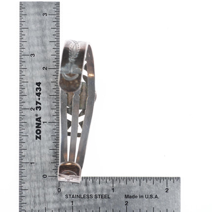 6.5" c1940 Navajo Ingot/Sterling silver Lone Mountain turquoise cuff bracelet