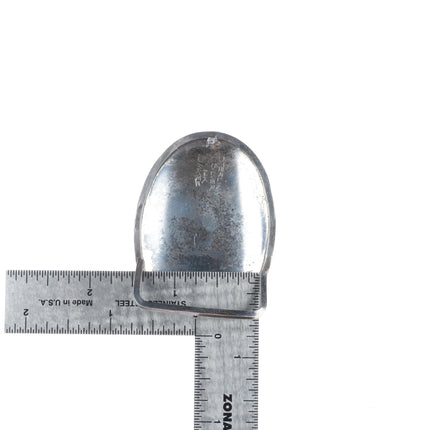 Vintage 14k gold on sterling silver Malachite southwestern belt buckle